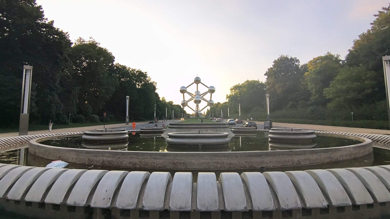 The Atomium at sunset